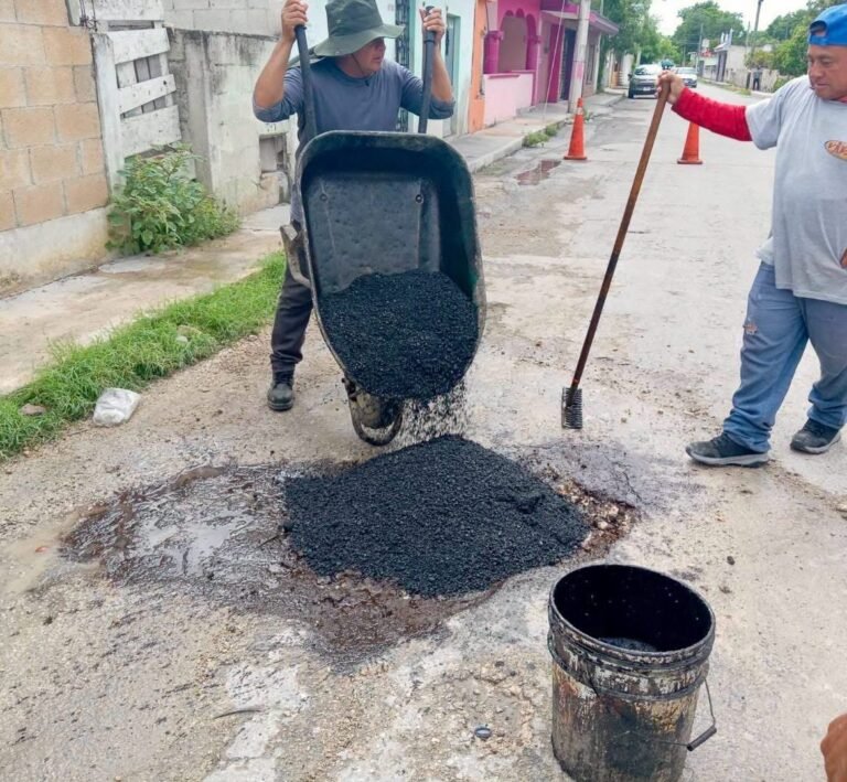 Edwin Bojórquez destaca avances en bacheo y mantenimiento de espacios públicos en Kanasín
