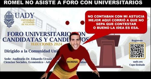Rommel Pacheco tuvo pavor de encarar a estudiantes de la Uady