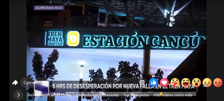 Falla en el tren maya deja varados por más de cinco horas a pasajeros que viajaban de mérida a cancún